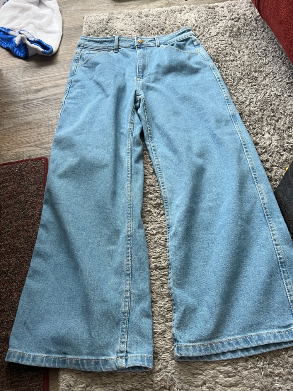 Sezane Light Wash Wide Leg Jeans size 30 - Picture 5 of 12